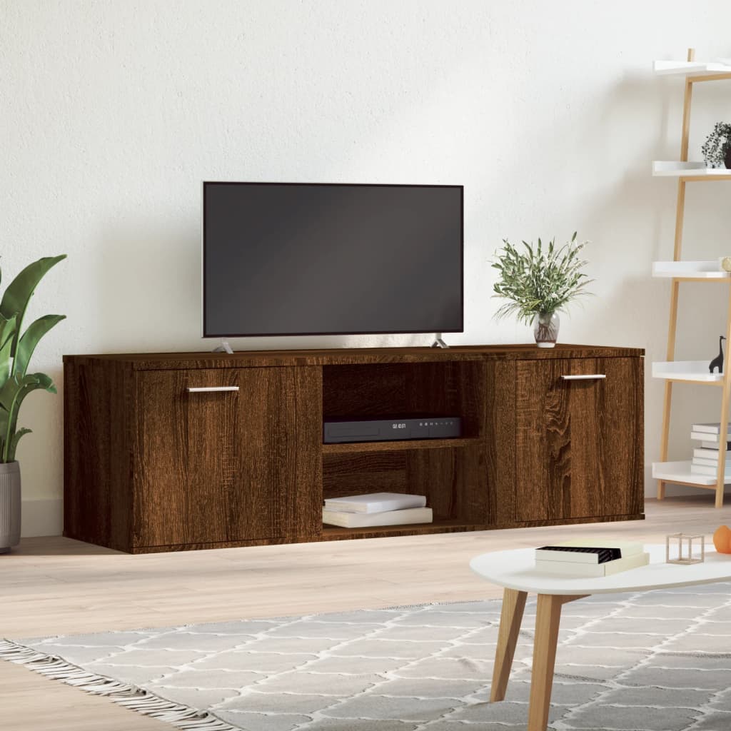 Vetonek Mueble de TV madera de ingeniería marrón roble 120x34x37 cm