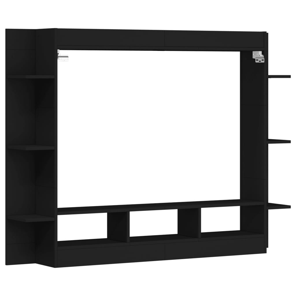 Mueble para TV madera de ingeniería negro 152x22x113 cm vidaXL