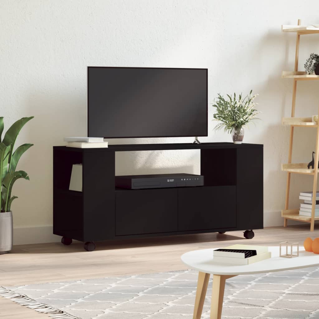 Vetonek Mueble para TV madera de ingeniería negro 102x34,5x43 cm