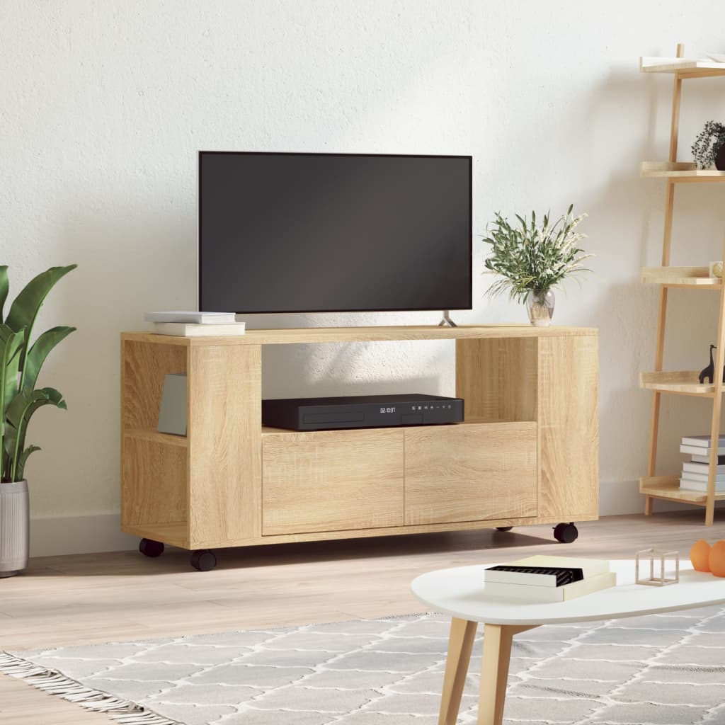 Vetonek Mueble para TV madera de ingeniería roble Sonoma 102x34,5x43 cm