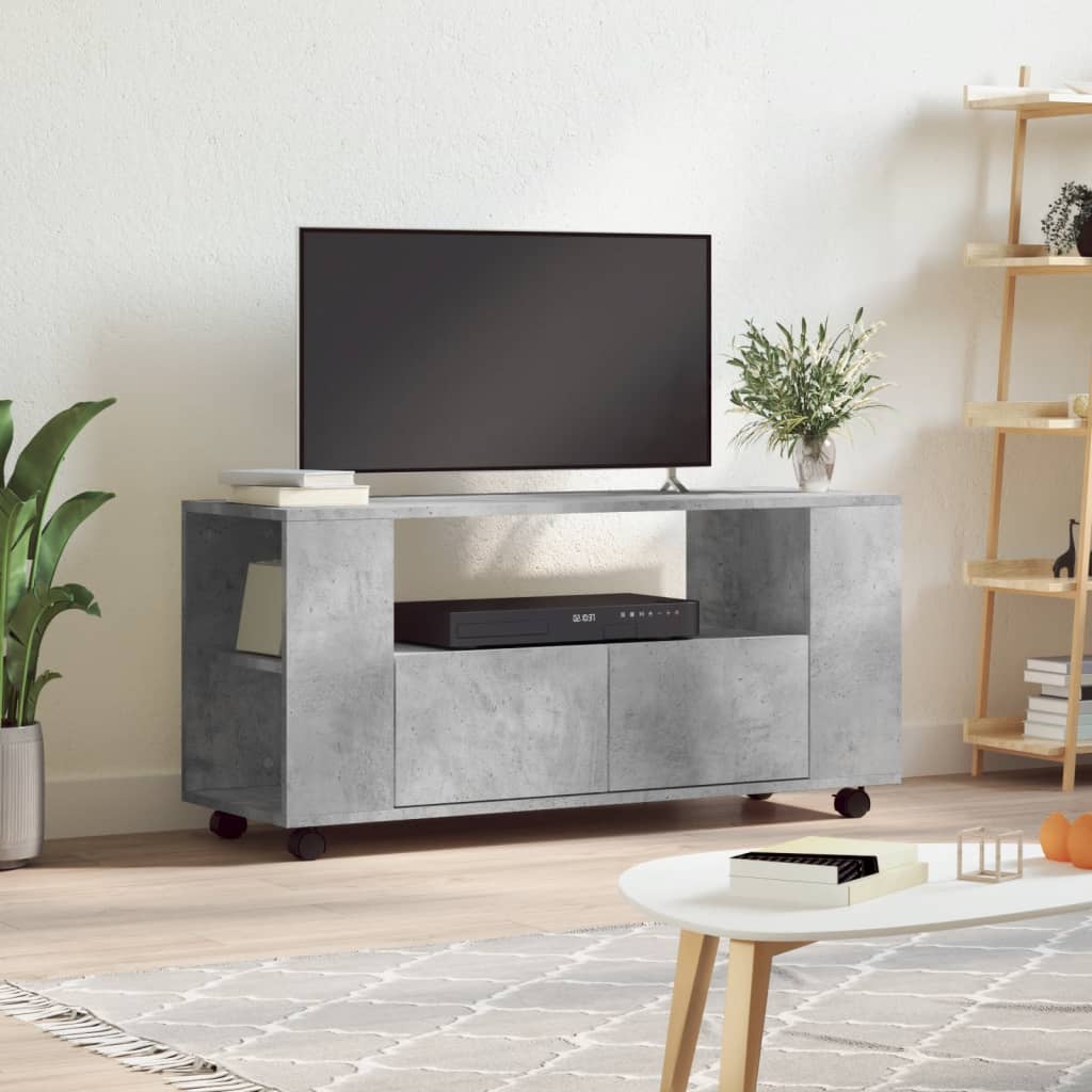 Vetonek Mueble de TV madera de ingeniería gris hormigón 102x34,5x43 cm