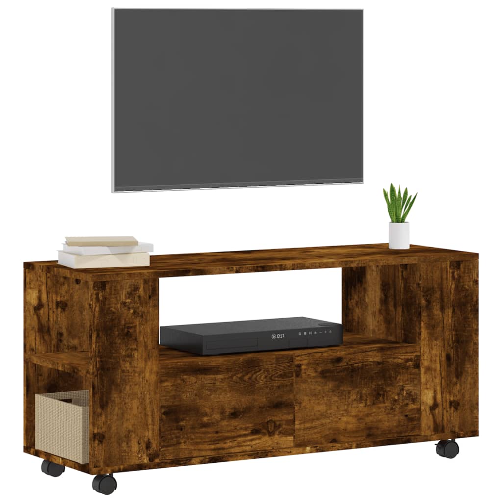 TV furniture Smoked oak engineering wood 102x34,5x43cm