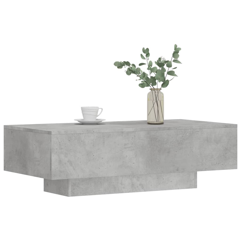 Mesa de centro madera de ingeniería gris hormigón 100x49,5x31cm