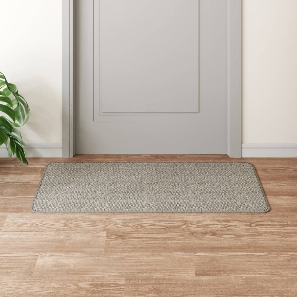 Vetonek Alfombra de pasillo con aspecto de sisal gris taupe 50x100 cm