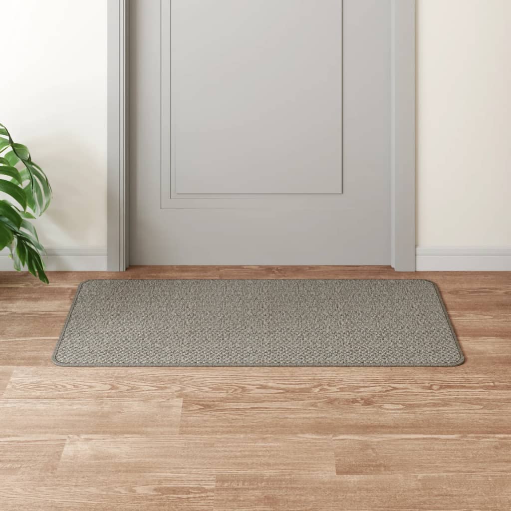 Vetonek Alfombra de pasillo con aspecto de sisal plateada 50x100 cm