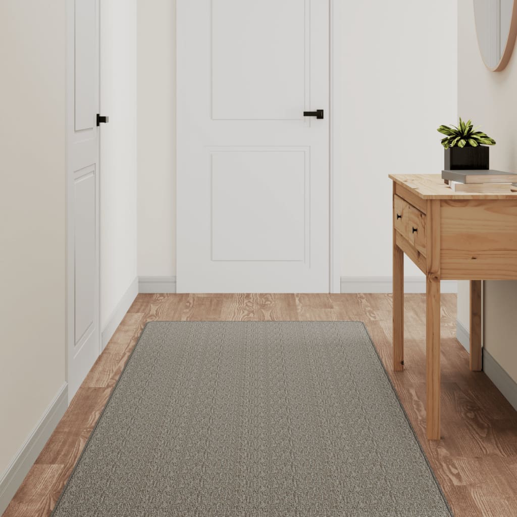 Vetonek Alfombra de pasillo con aspecto de sisal plateada 80x150 cm