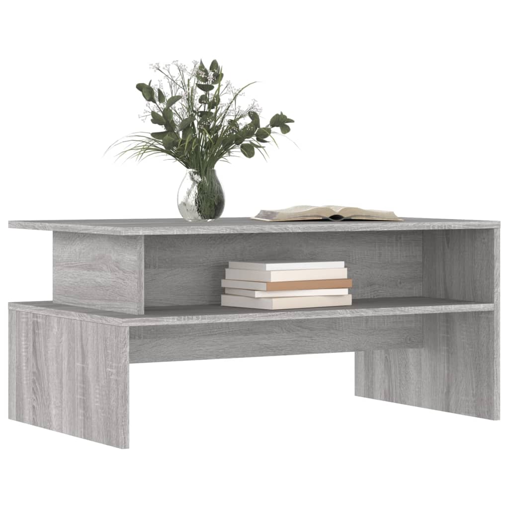 Mesa de centro madera de ingeniería gris Sonoma 90x55x42,5 cm