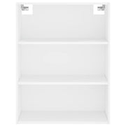 Aparador alto madera contrachapada blanco 69,5x34x180 cm V6366 Vetonek