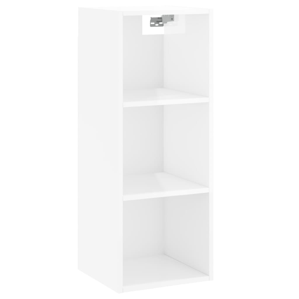 Aparador alto blanco brillante 34,5x32,5x180 cm - Vetonek