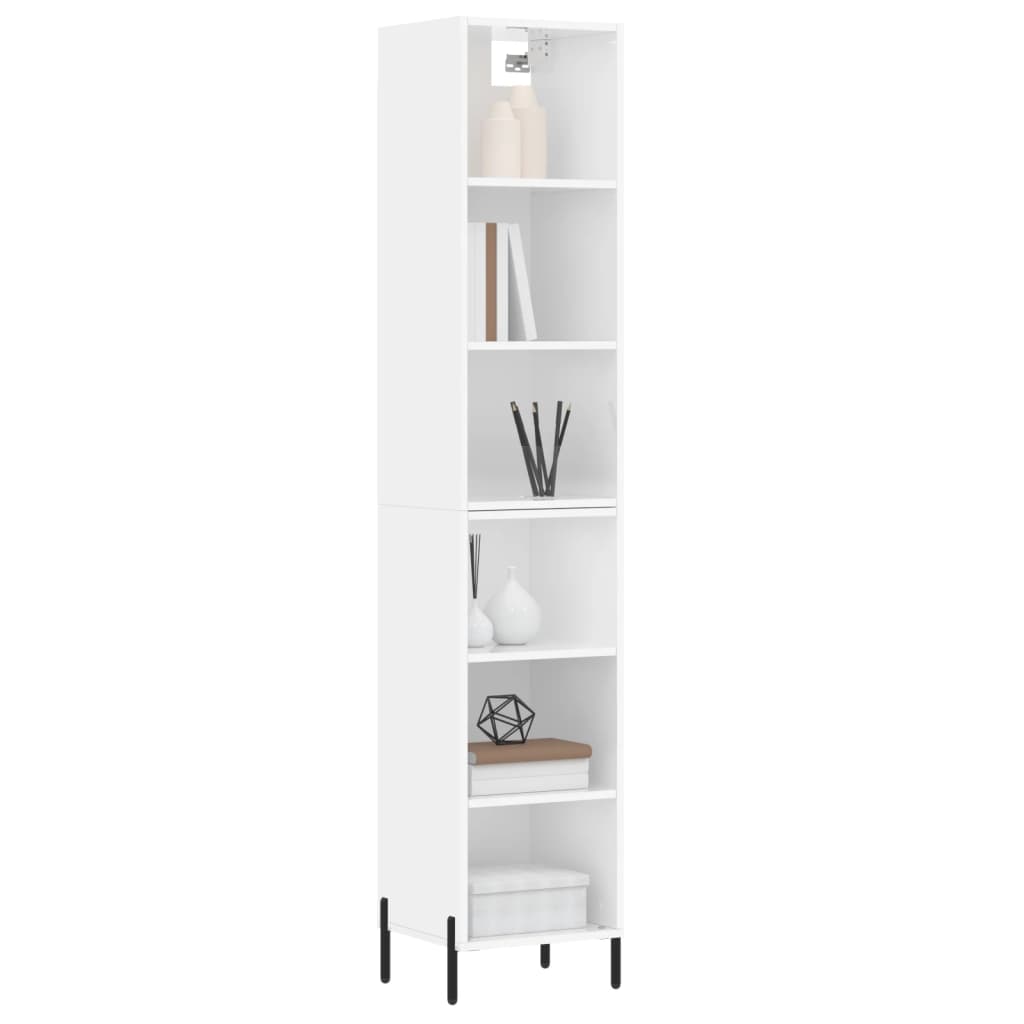 Bright tall white sideboard 34.5x32,5x180 cm