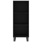 Aparador alto madera contrachapada negro 34,5x32,5x180 cm V2213 Vetonek