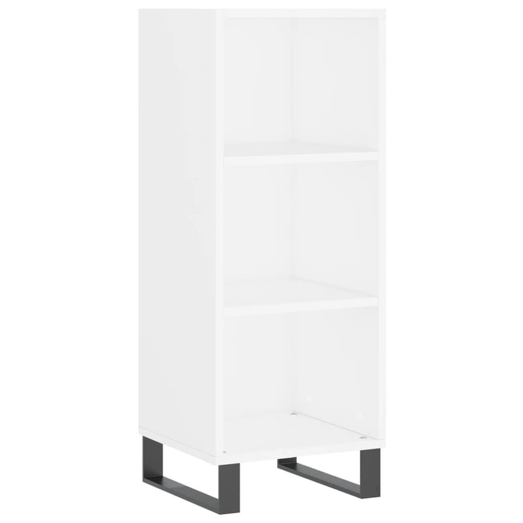 Aparador alto blanco brillante 34,5x32,5x180 cm - Vetonek