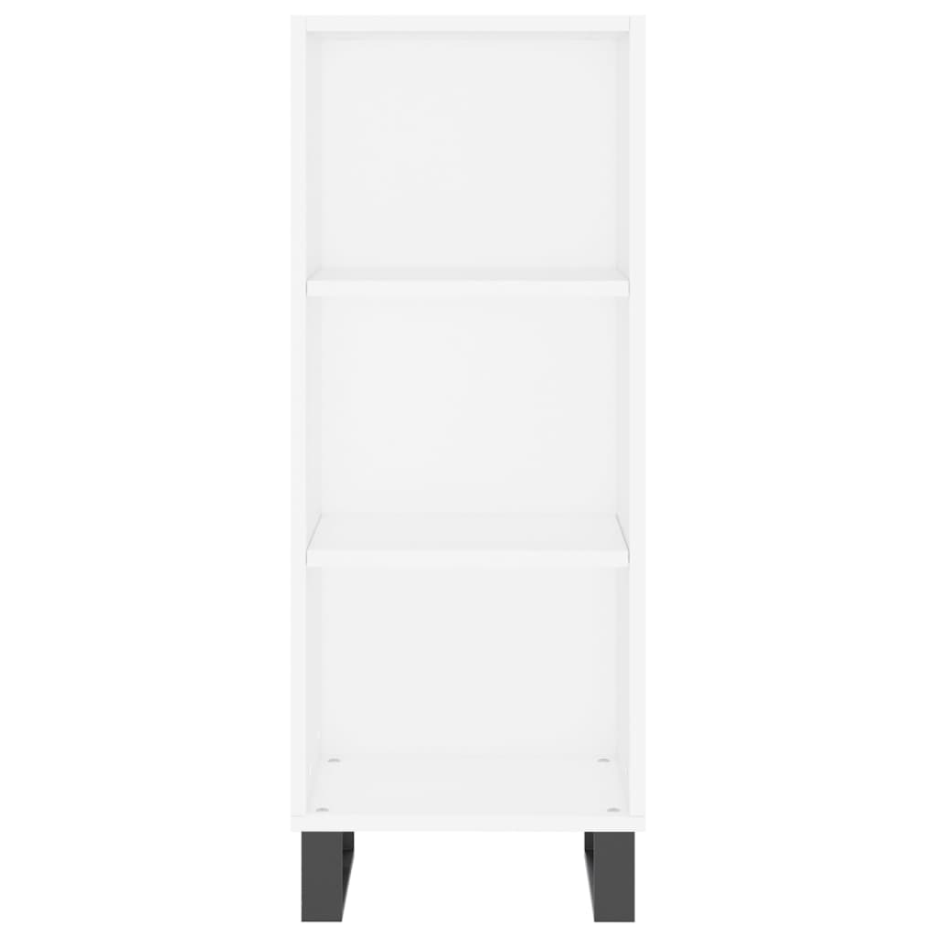 Aparador alto blanco brillante 34,5x32,5x180 cm - Vetonek