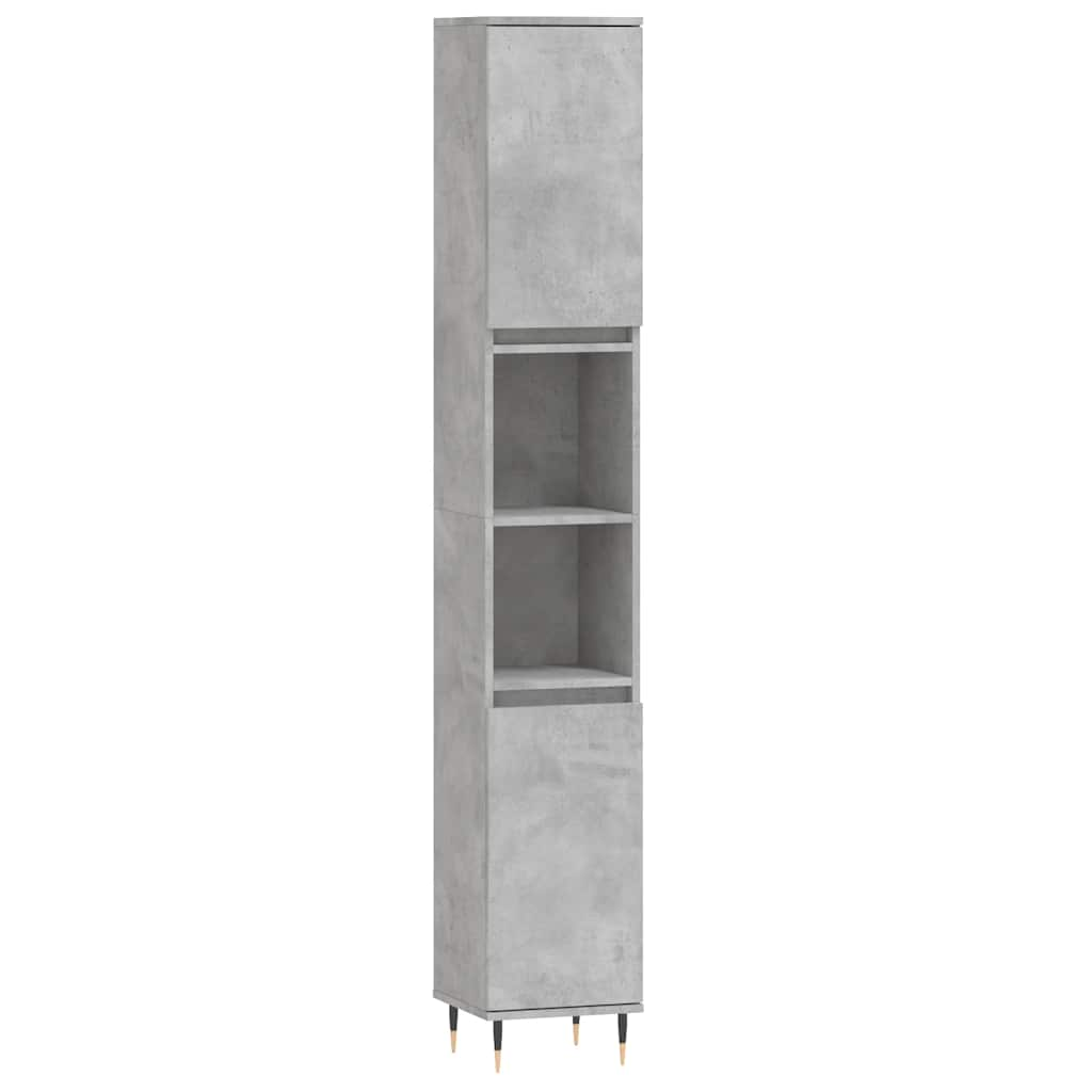 Set muebles de baño 2 piezas madera gris hormigón - Vetonek