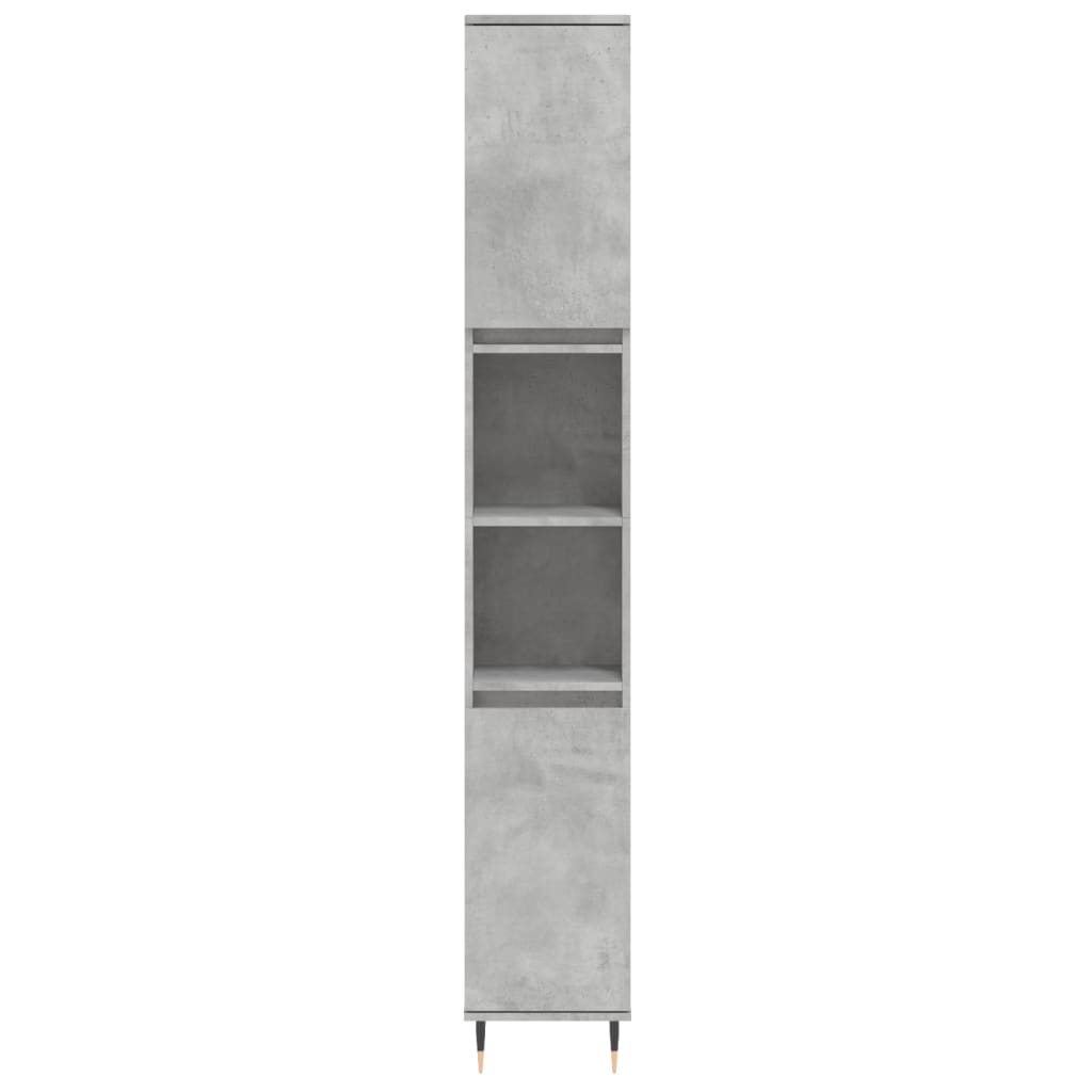 Set muebles de baño 2 piezas madera gris hormigón - Vetonek