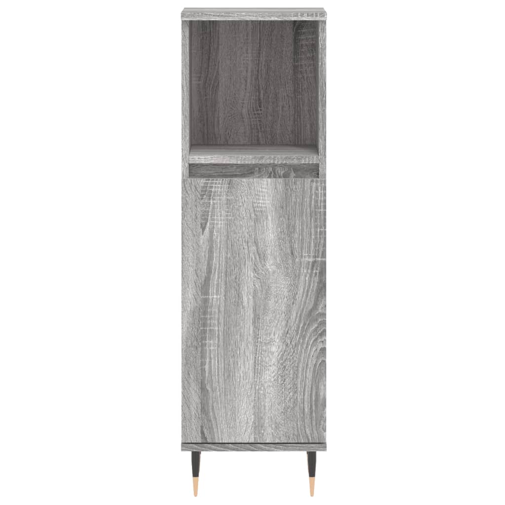 Set de muebles de baño 3 pzas madera gris Nexus - Vetonek