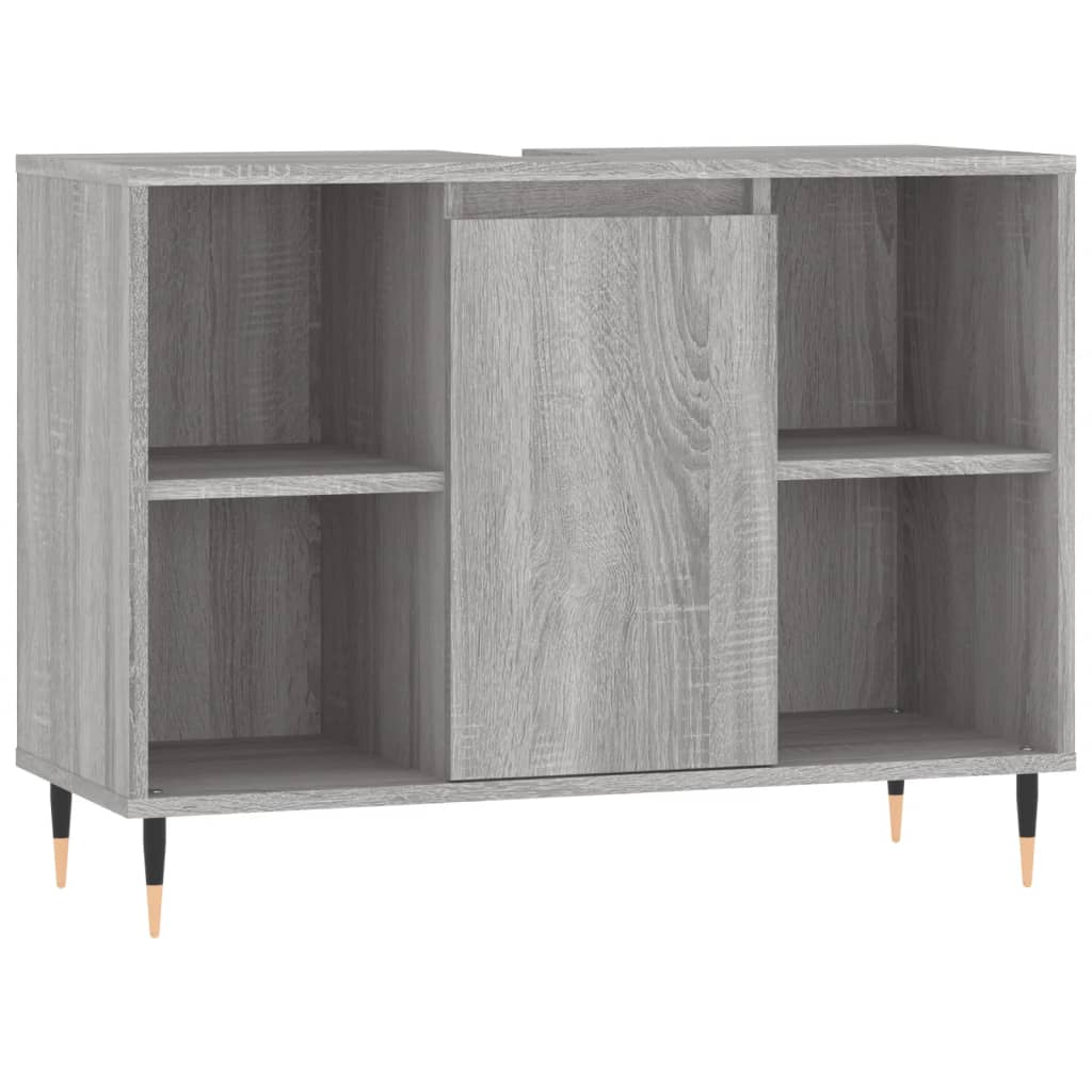 Set de muebles de baño 3 pzas madera gris Nexus - Vetonek