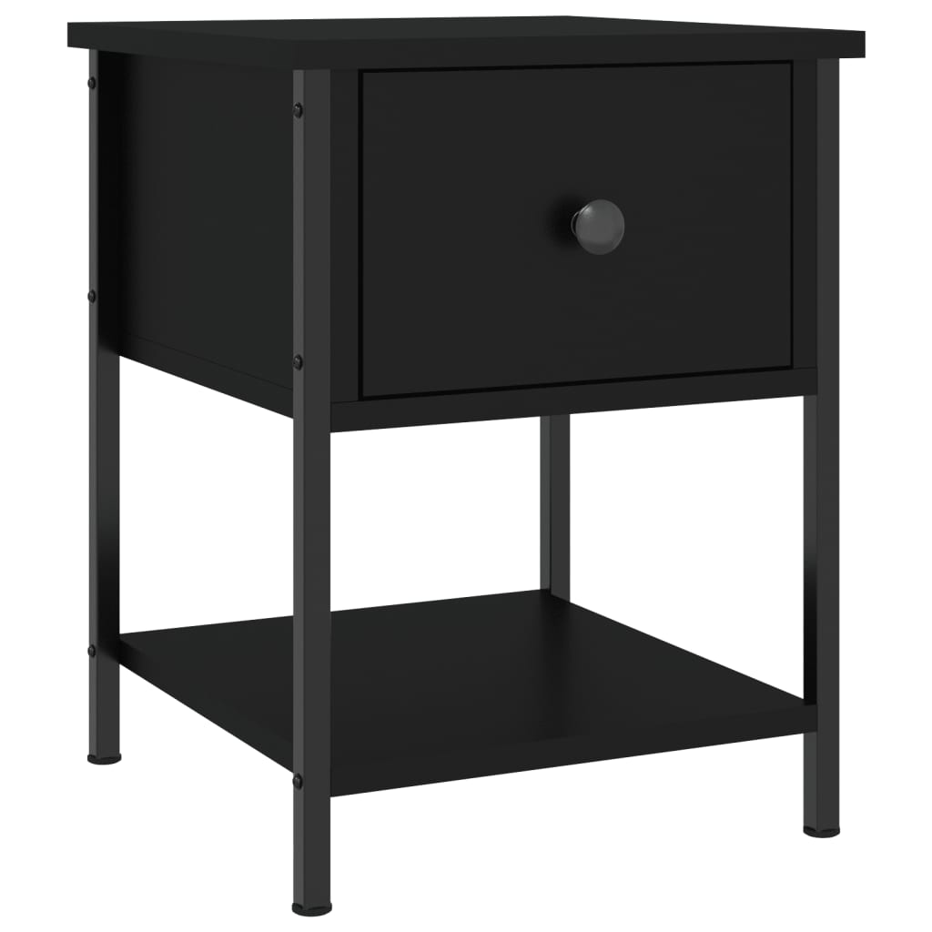 Nachtmessas 2 UDs Black Engineering Wood 34x35.5x45 cm