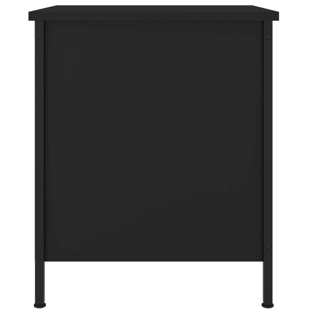 Mesitas de noche 2 uds madera de ingeniería negro 40x42x50 cm vidaXL