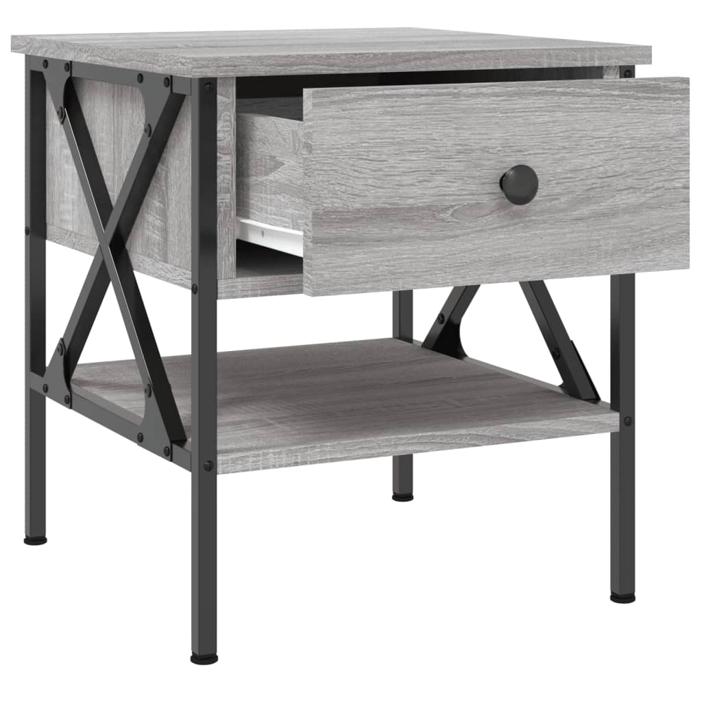 Mesita de noche 2 uds madera sintetizada Nexus gris Sonoma 40x42x45 cm vidaXL