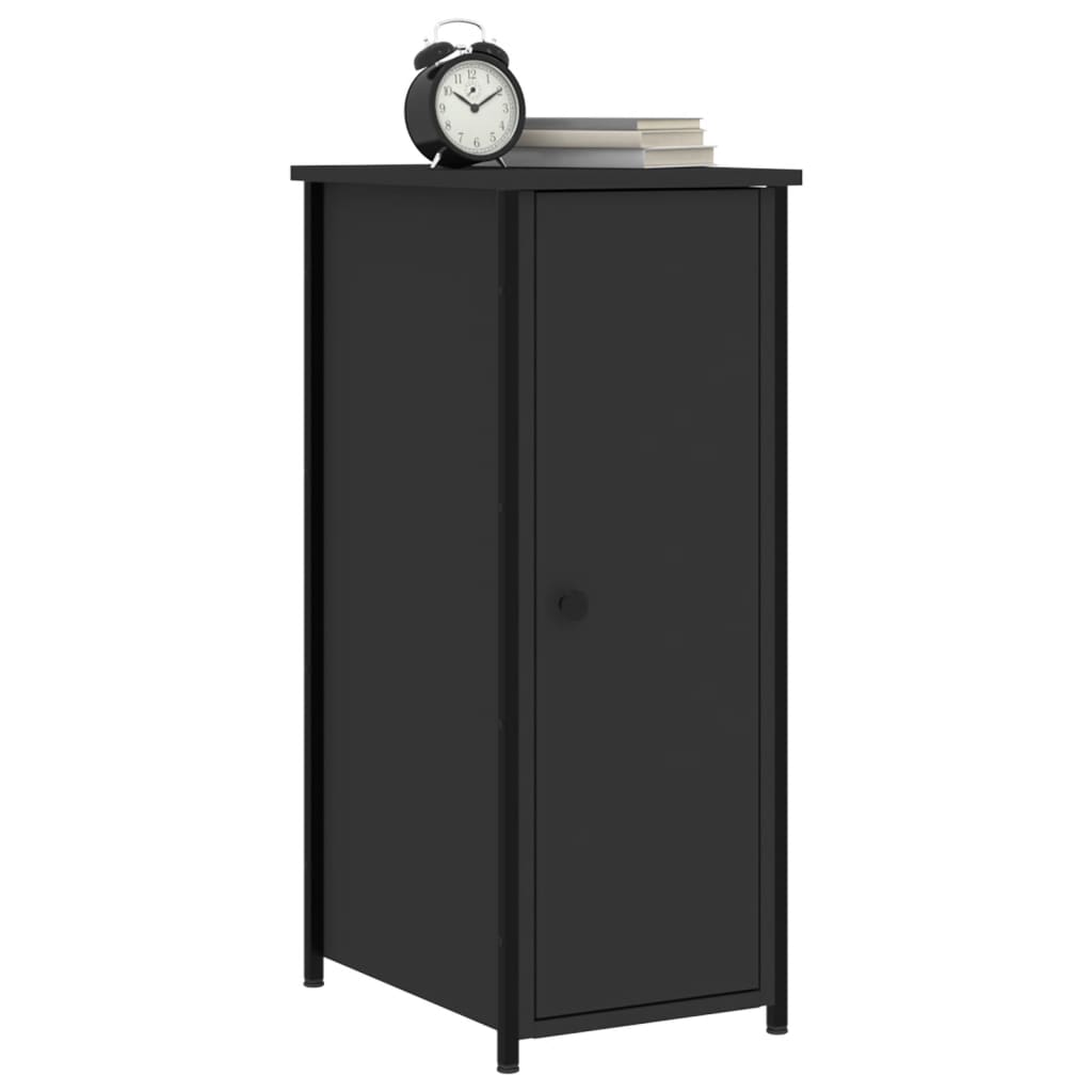 Nachtmessas 2 UDs Black Engineering Wood 32x42x80 cm