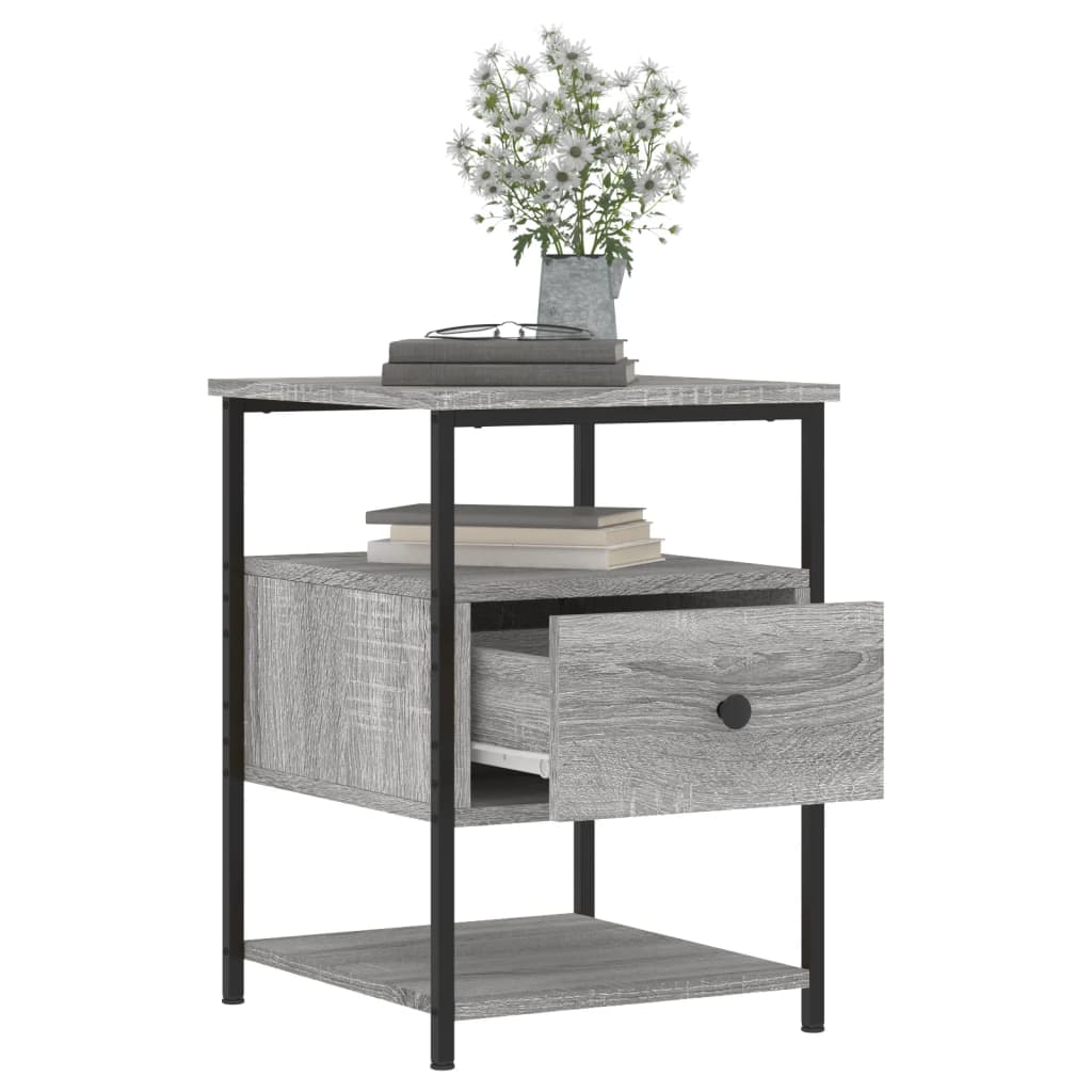 Mesitas noche 2 uds madera sintetizada Nexus gris Sonoma 40x42x56 cm vidaXL