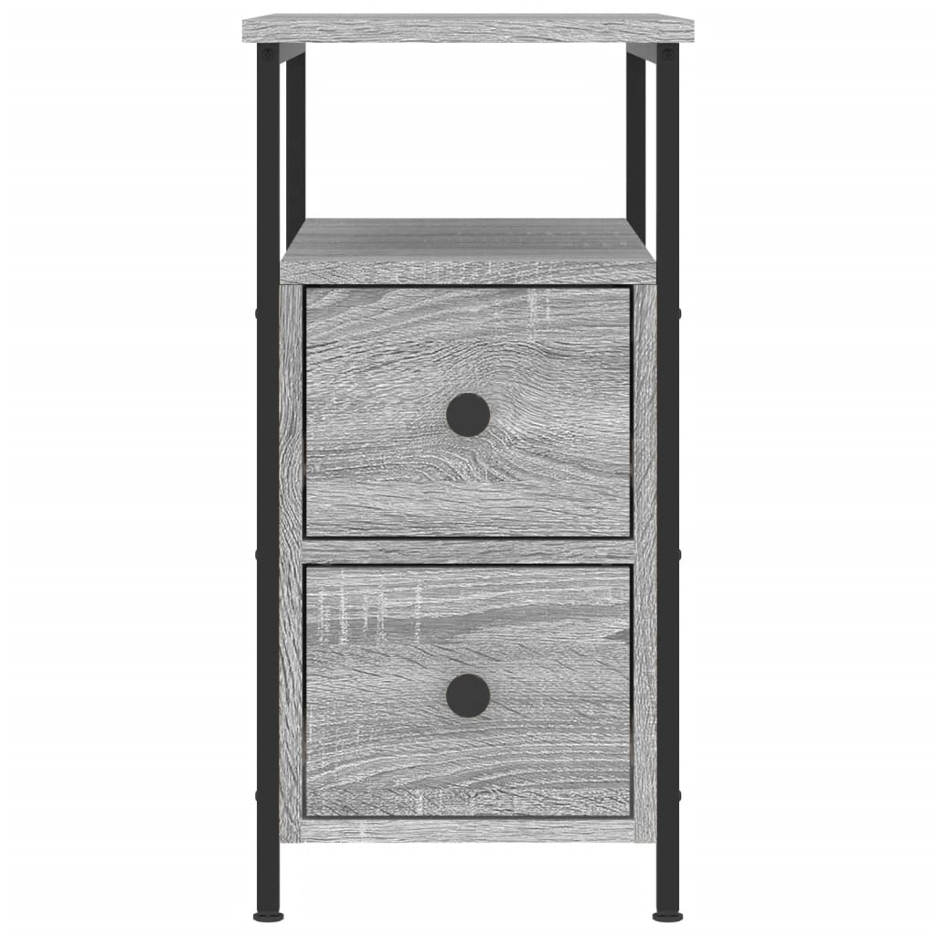 Mesitas noche 2 uds madera sintetizada Nexus gris Sonoma 30x60x60 cm vidaXL