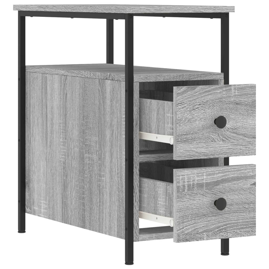 Mesitas noche 2 uds madera sintetizada Nexus gris Sonoma 30x60x60 cm vidaXL