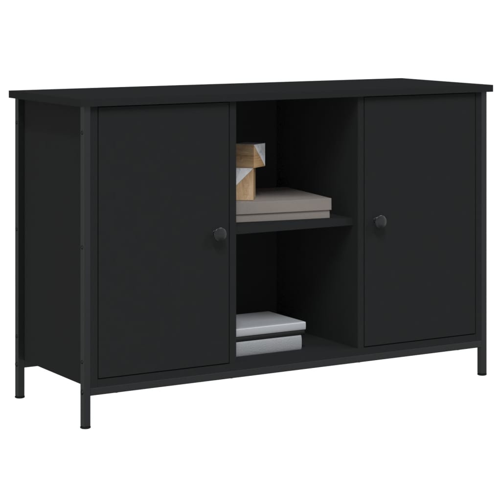 Mueble de TV madera de ingeniería negro 100x35x65 cm vidaXL