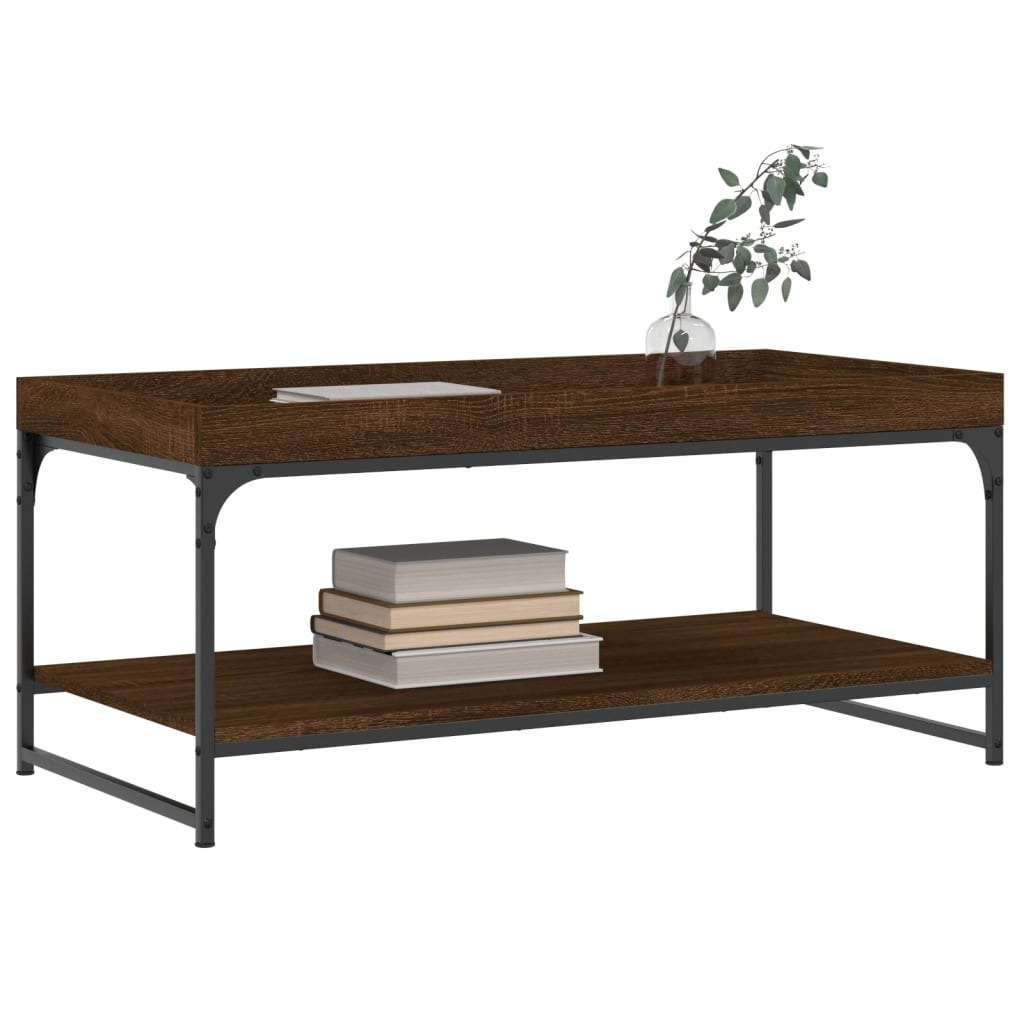 Brown Engineering Wood Center Table 100x49x45 cm