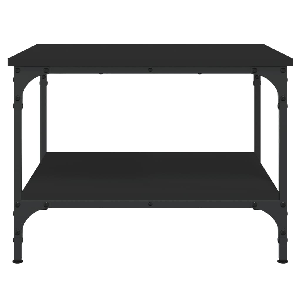 Mesa de centro madera de ingeniería negro 55x55x40 cm vidaXL