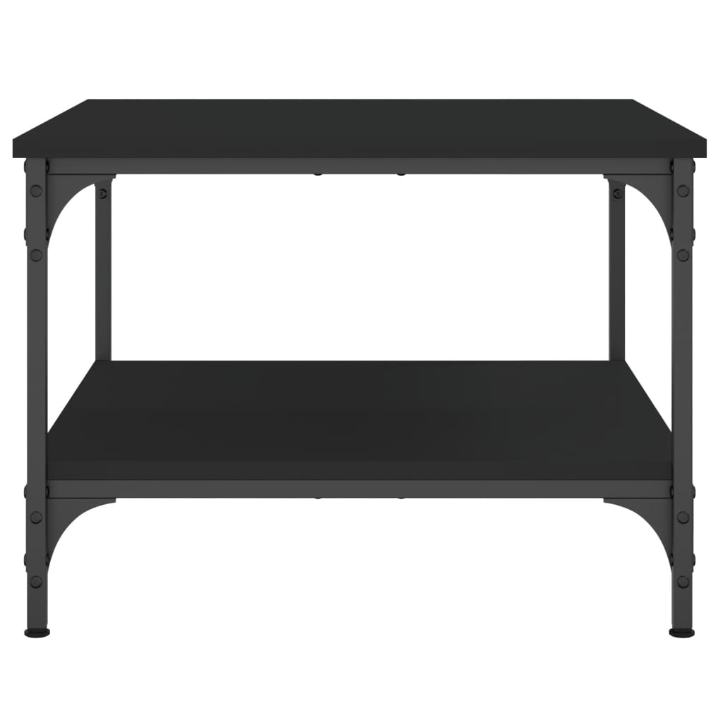 Mesa de centro madera de ingeniería negro 55x55x40 cm vidaXL