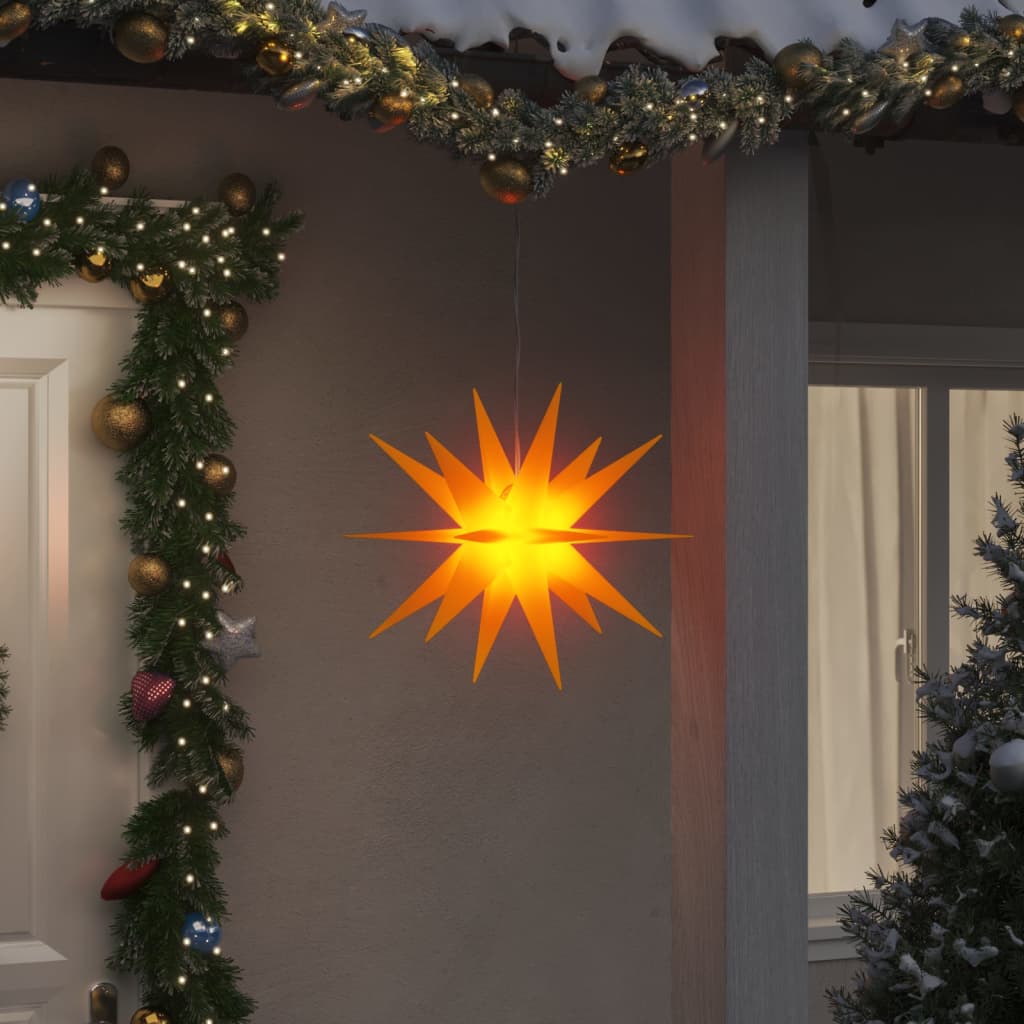 Vetonek Lámparas de Navidad LED plegables 3 unidades amarillo 43 cm