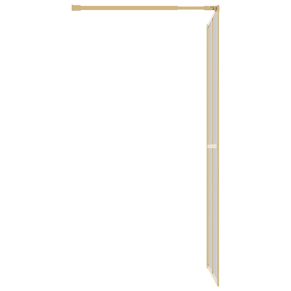 Mampara puerta de ducha vidrio transparente ESG dorado 80x195cm vidaXL