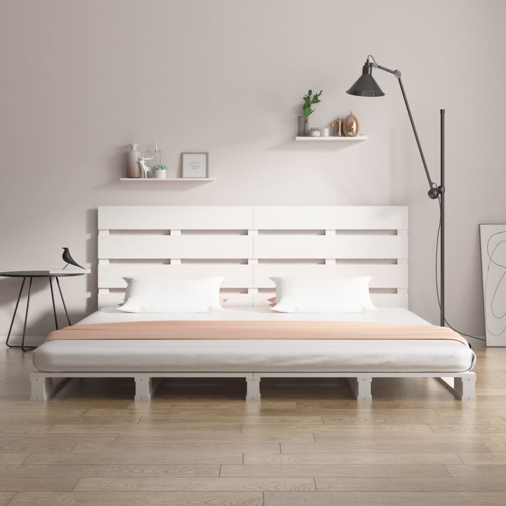 Estructura de cama madera maciza de pino blanco 120x190 cm