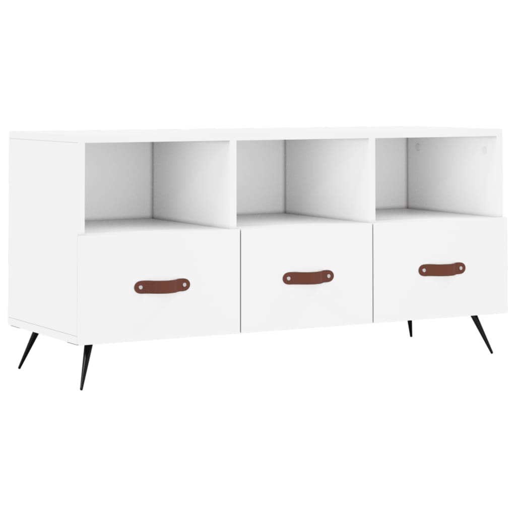 Mueble de TV madera de ingeniería blanco 102x36x50 cm vidaXL