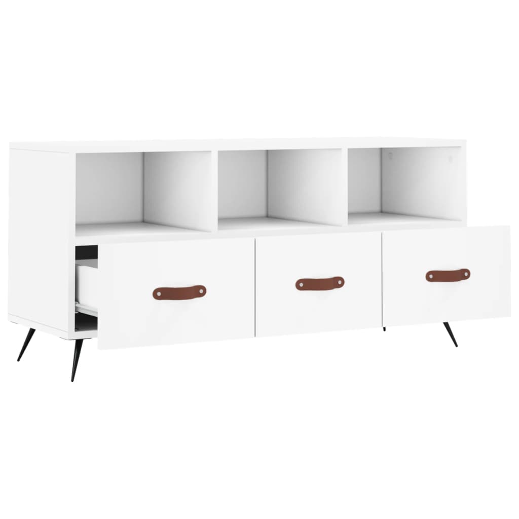 Mueble de TV madera de ingeniería blanco 102x36x50 cm vidaXL