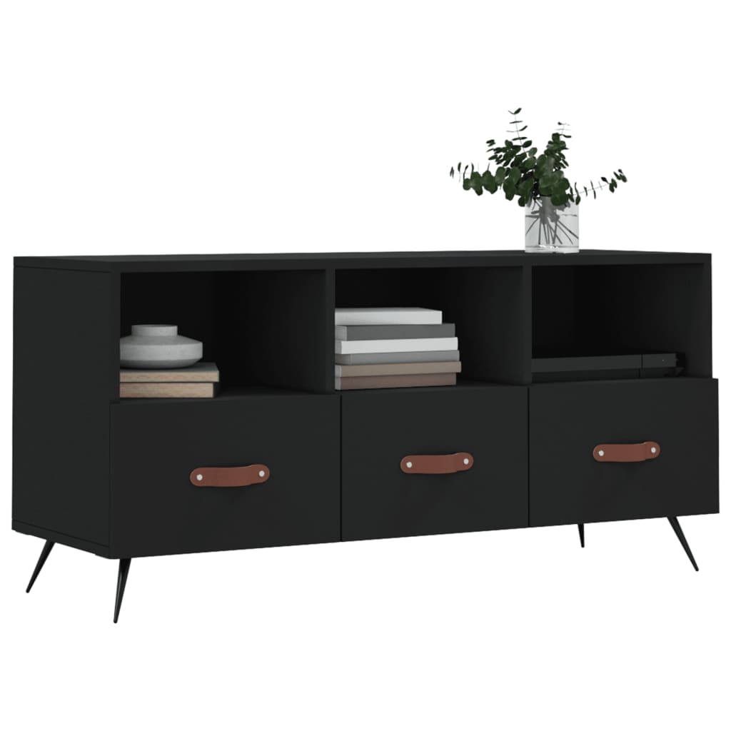 TV furniture black engineering 102x36x50 cm