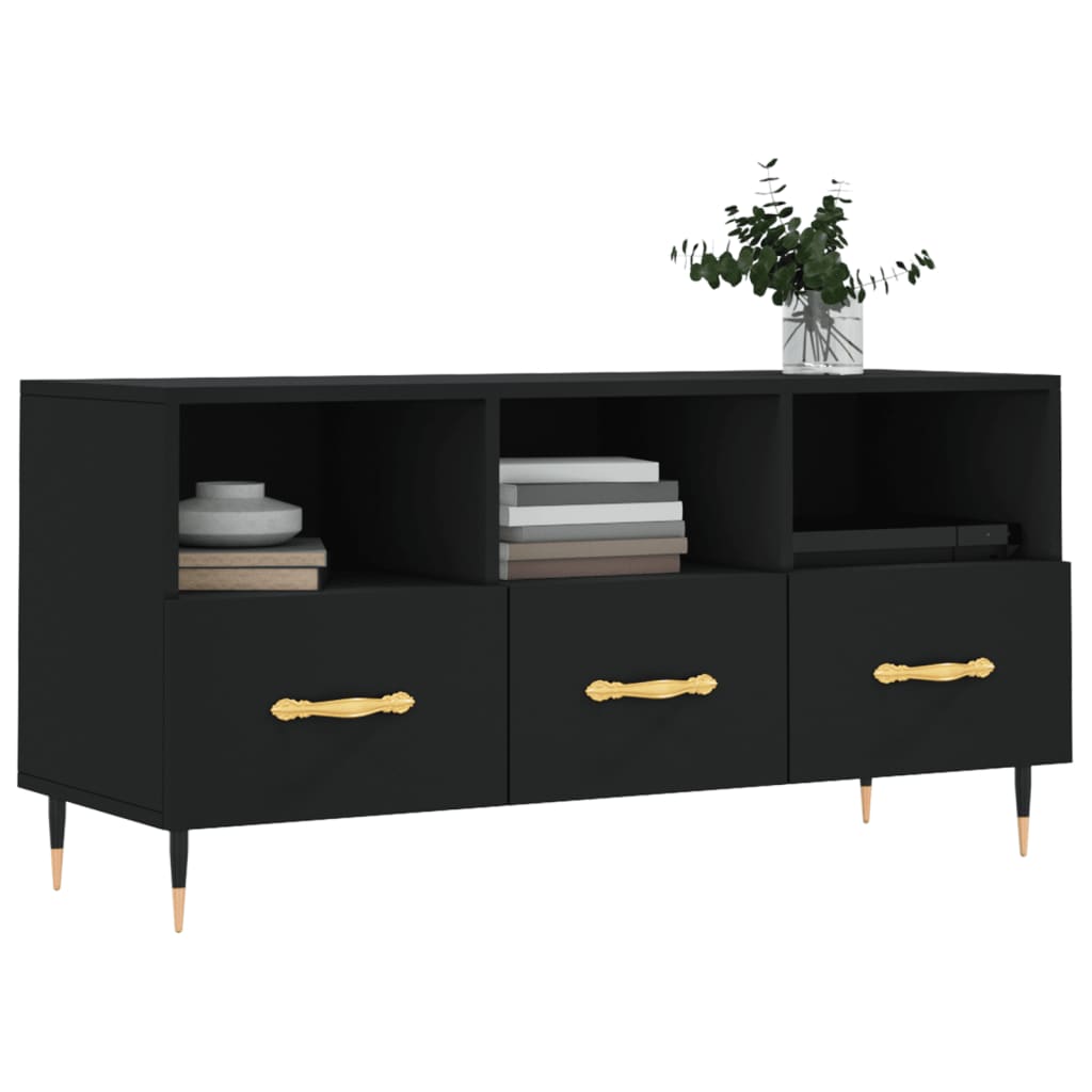 TV furniture black engineering 102x36x50 cm