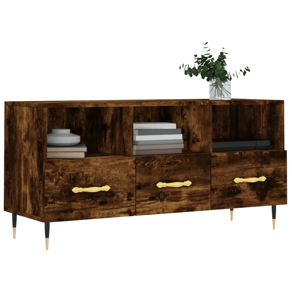 TV furniture engineering wood Ahumado oak 102x36x50 cm