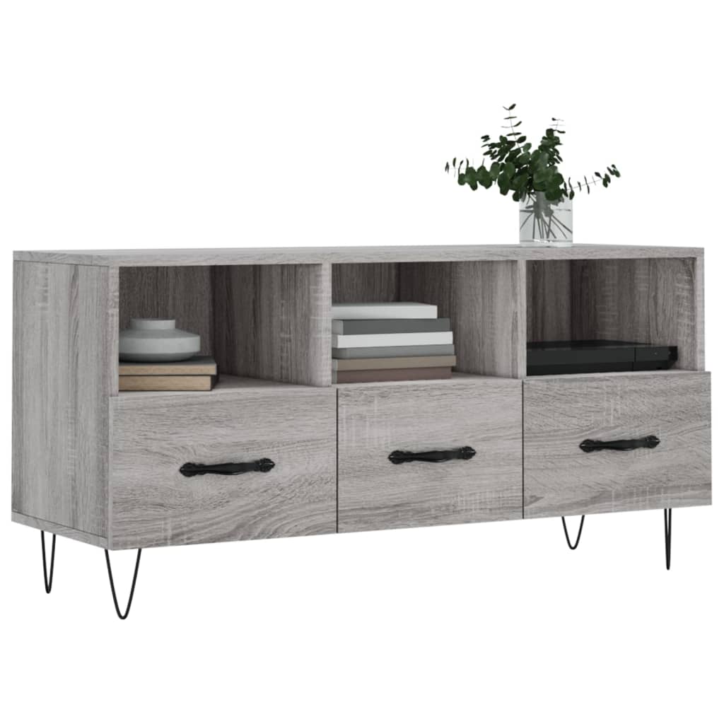 Sonoma Grey Engineering Wood TV mobili 102x36x50 cm