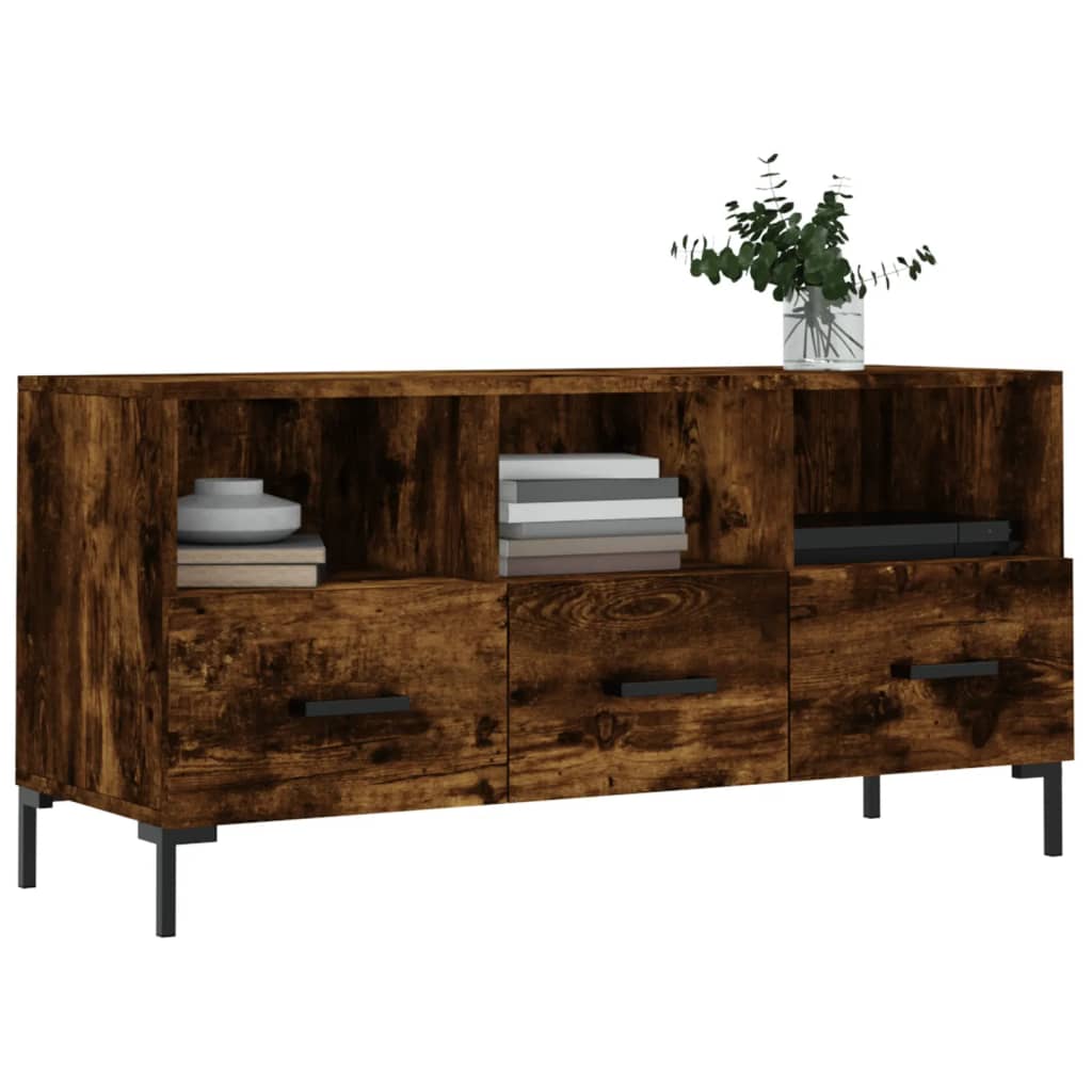 TV furniture engineering wood Ahumado oak 102x36x50 cm