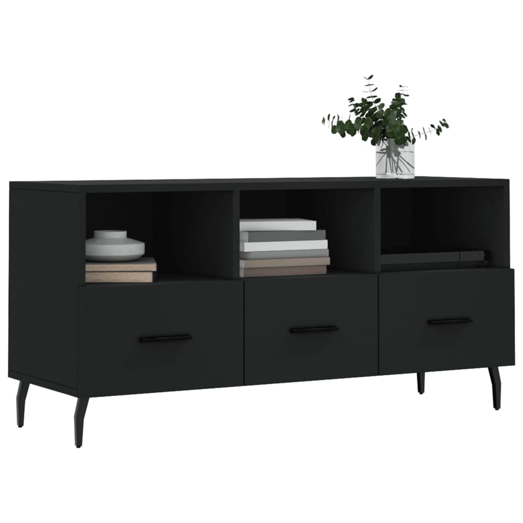 TV furniture black engineering 102x36x50 cm