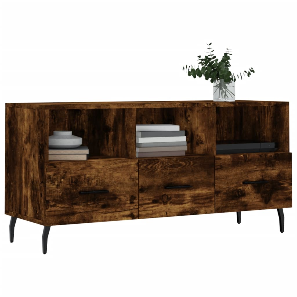 TV furniture engineering wood Ahumado oak 102x36x50 cm