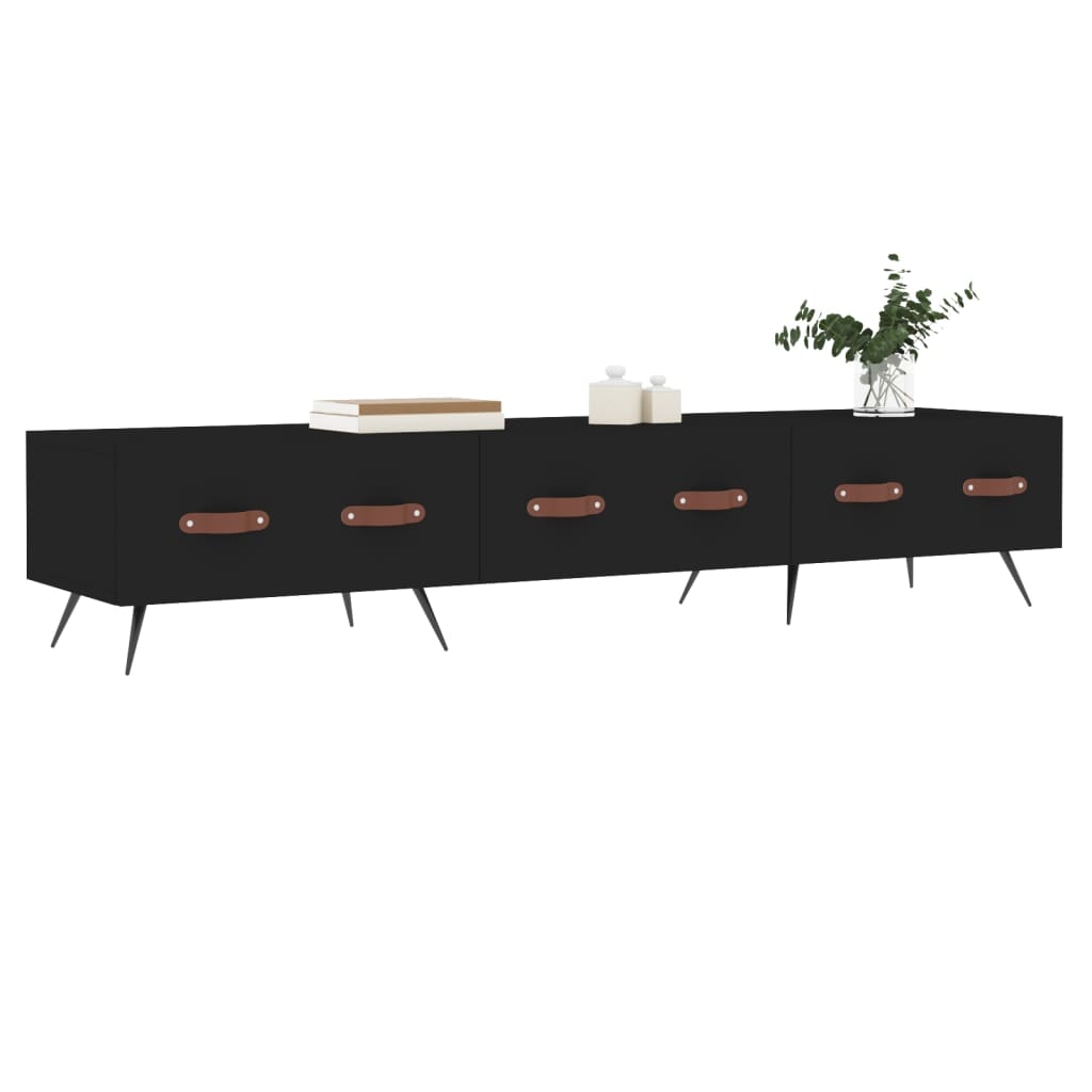 TV furniture black engineering 150x36x30 cm