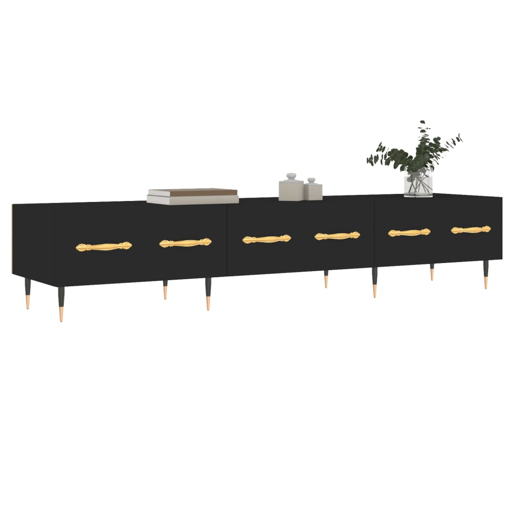 TV furniture black engineering 150x36x30 cm