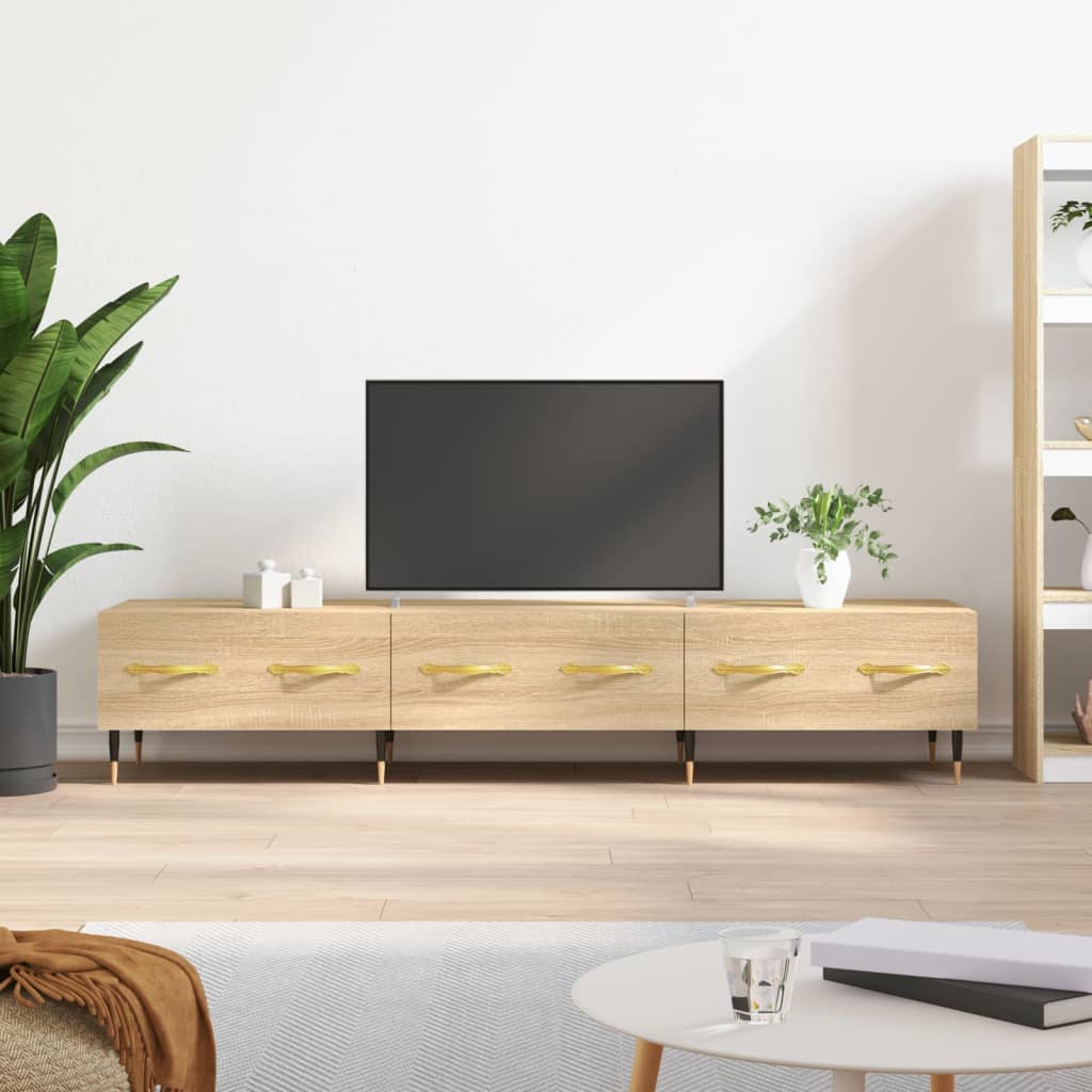 Vetonek Mueble de TV madera de ingeniería roble Sonoma 150x36x30 cm