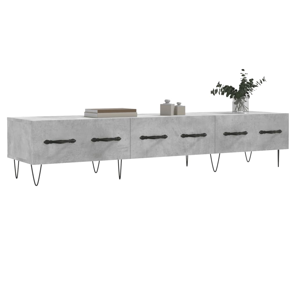 TV furniture Gray Engineering Wood concrete 150x36x30 cm