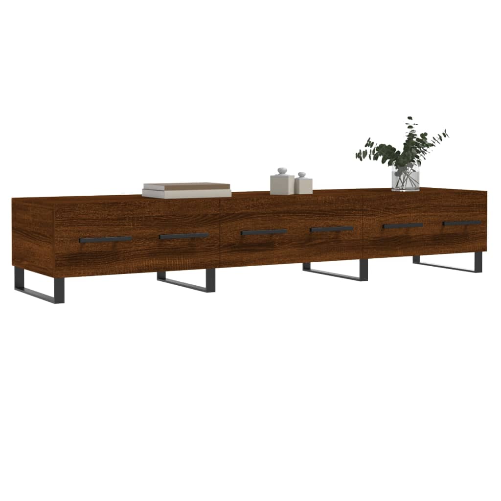 TV furniture engineering wood brown oak 150x36x30 cm