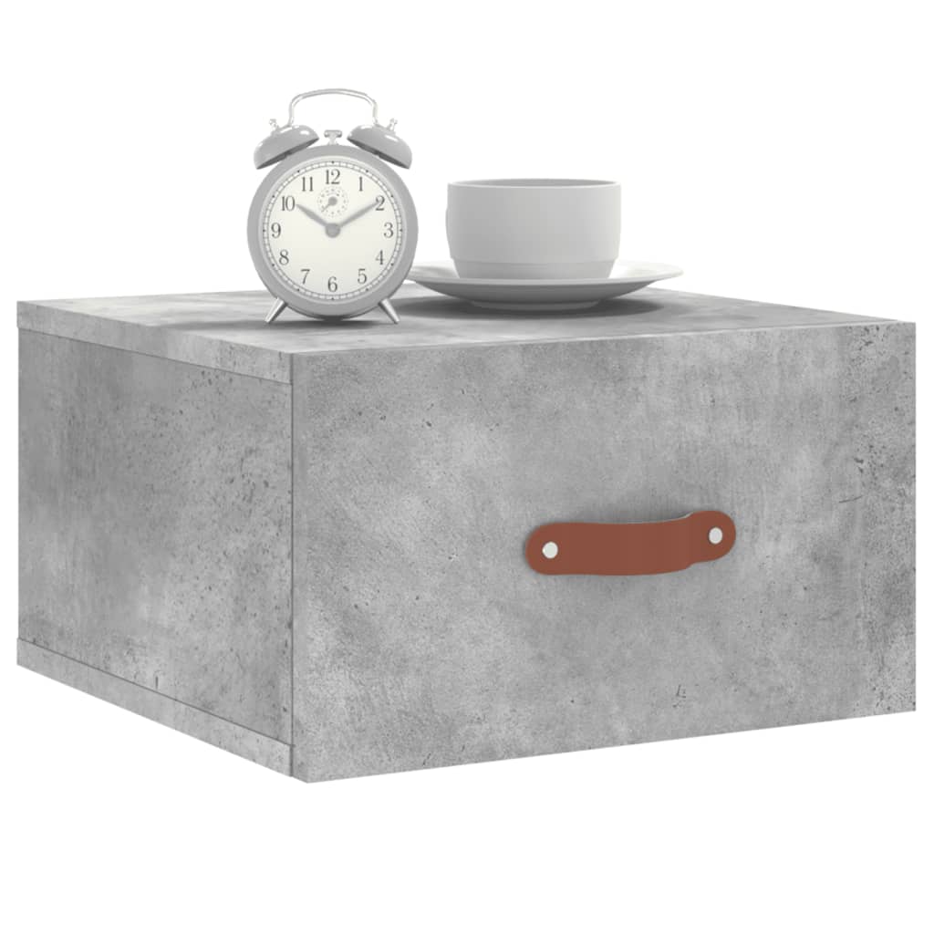 Wall night tables 2 UDs Gray Color Concrete 35x35x20 cm